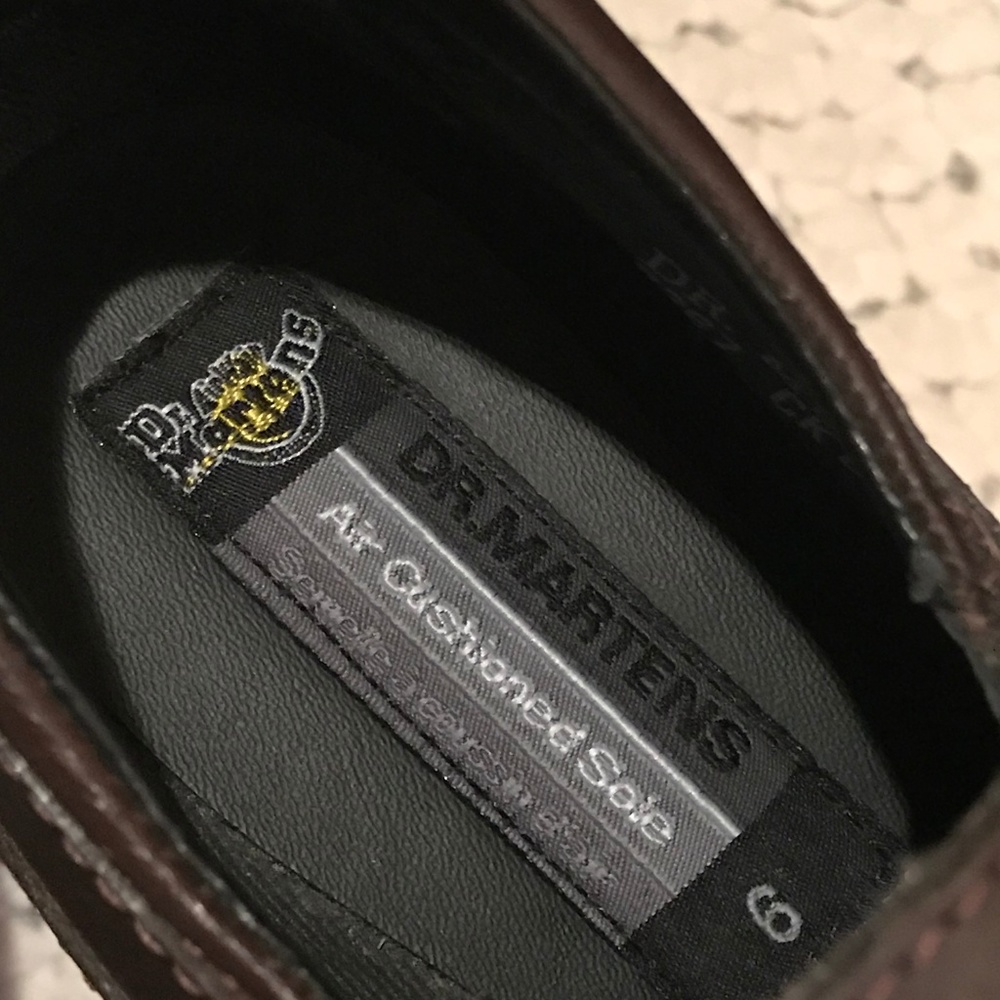 NEW! RARE DR MARTENS Wedges Loafer Shoes 8-8.5 HandMade in ENGLAND DOCS Espresso - Picture 8 of 10